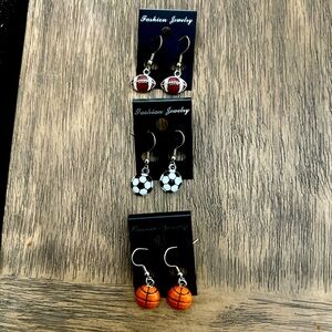 Sports fan earrings